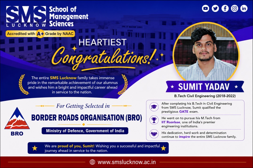 Proud Alumni Got Selected in BRO, Ministry of Defence, Govt. of India